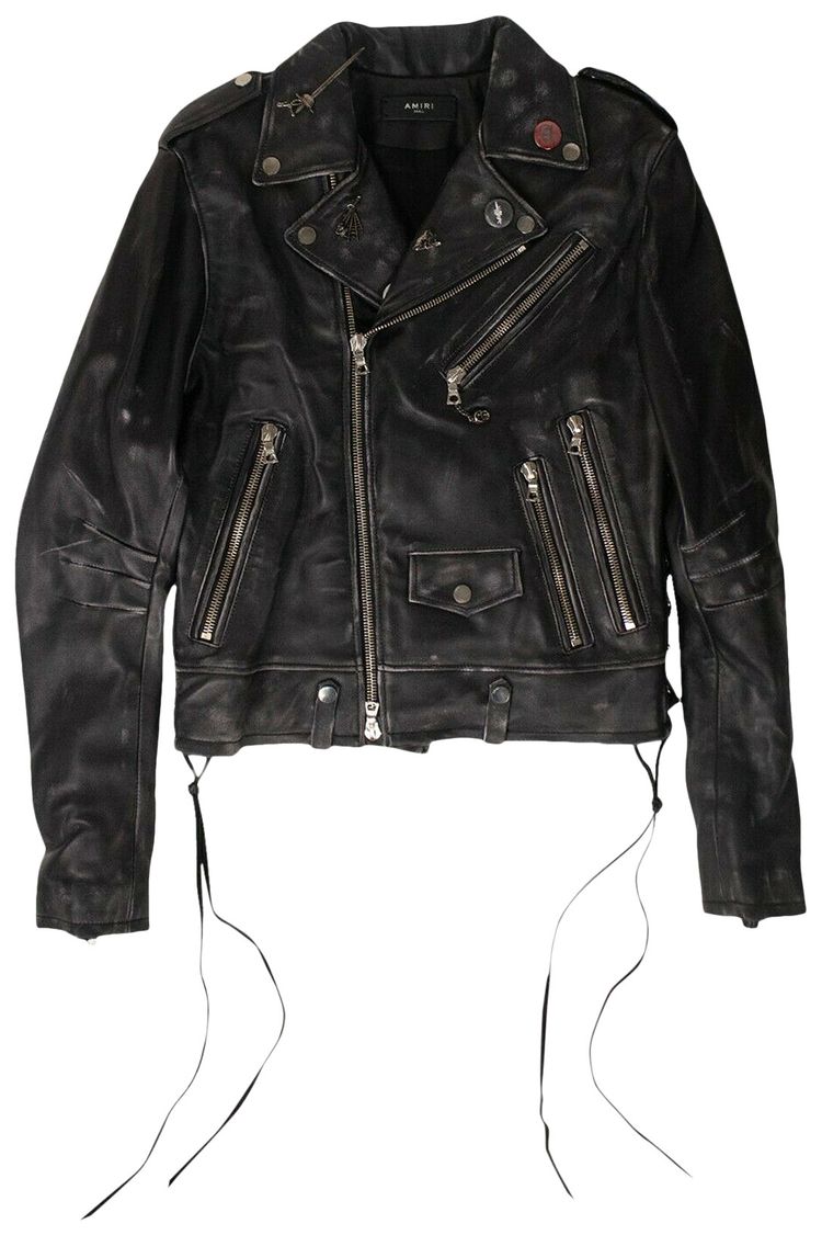 Amiri Lost Boys Vintage Biker Jacket Black