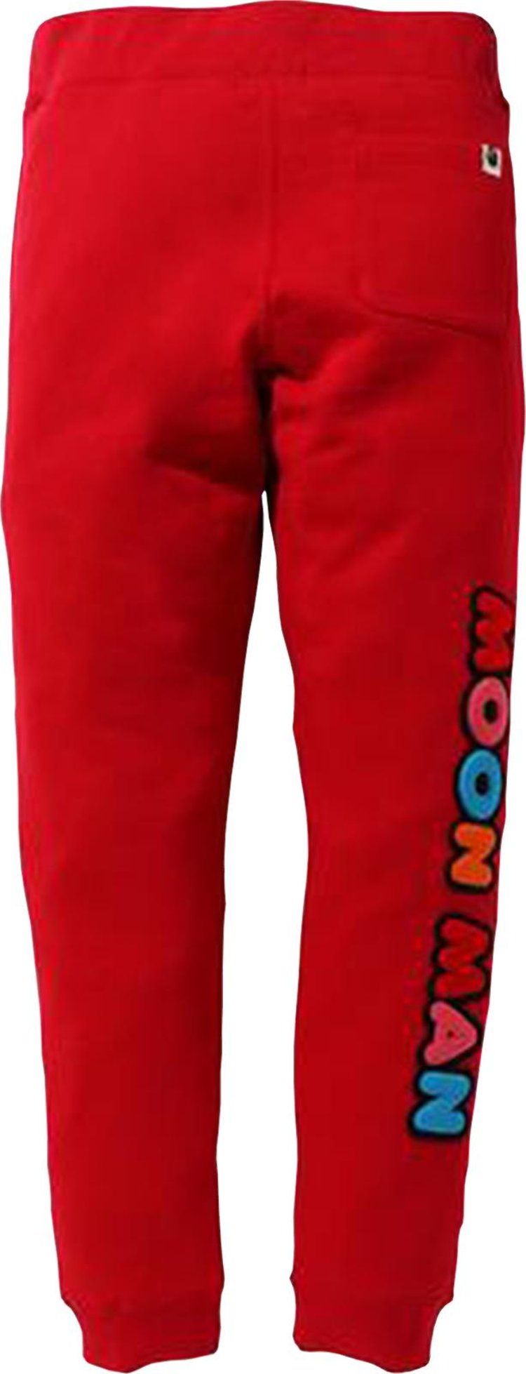 BAPE x Kid Cudi Slim Sweat Pants Red