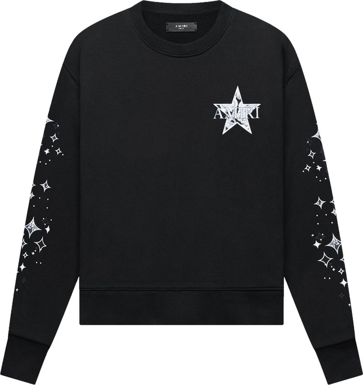 Buy Amiri Paisley Star Crew 'Black' - MJGC047 001 BLAC | GOAT