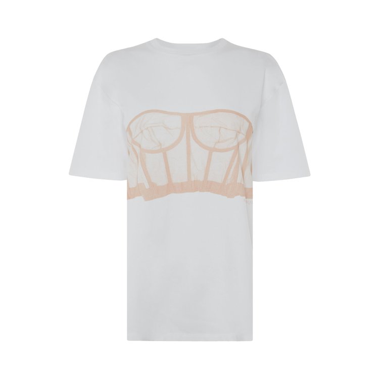 Alexander McQueen Corset T-Shirt 'White/Rose'