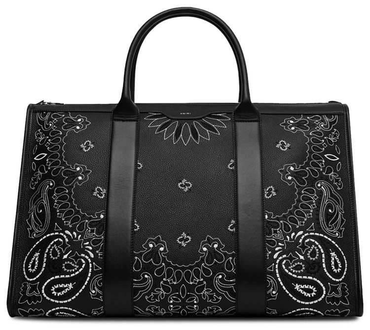 Amiri Bandana Weekender Bag Black