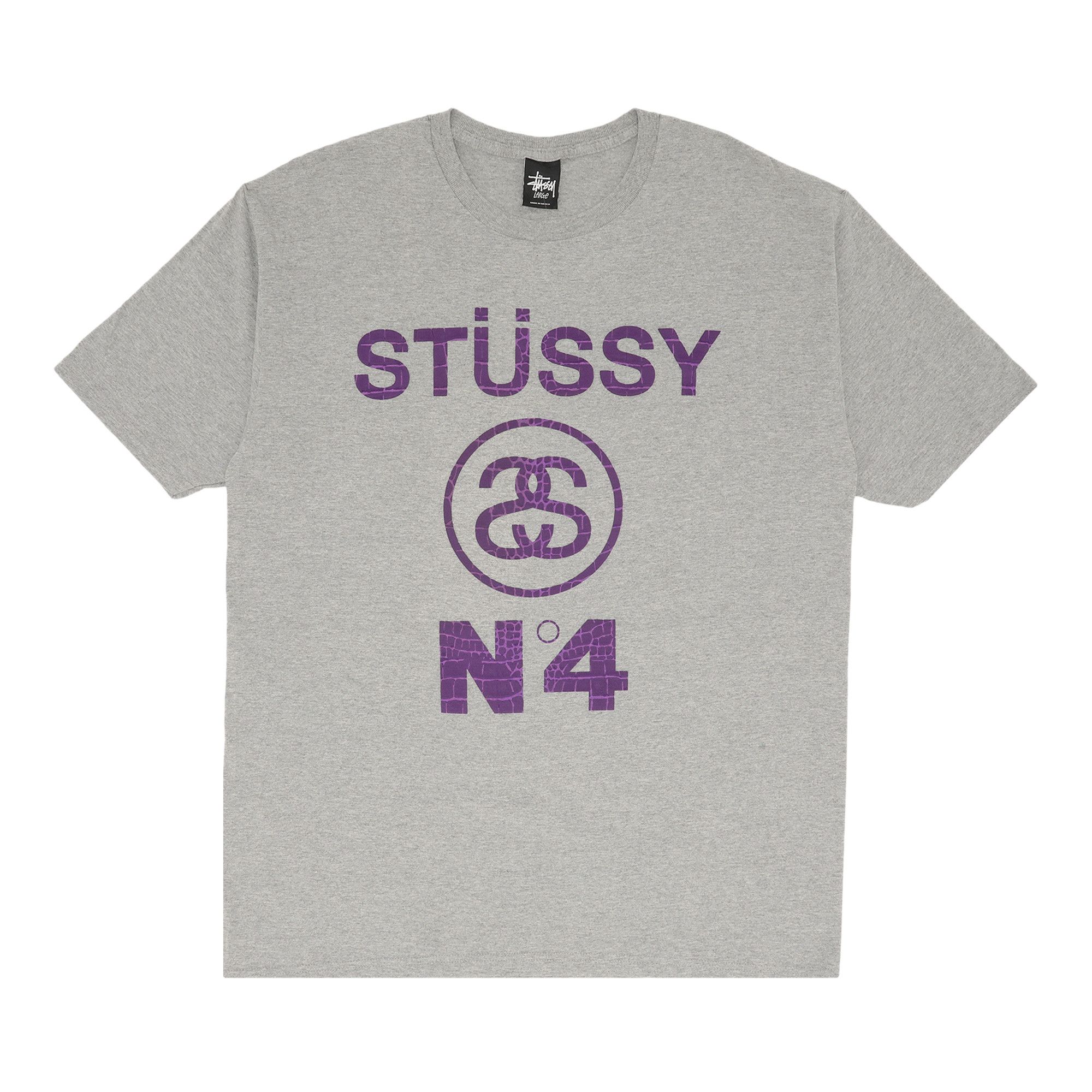 トップス deadstock STUSSY no4 tee ez VTG Stussy N4 Spell Out Tee Shirt Black No. 4 S-Link Logo
