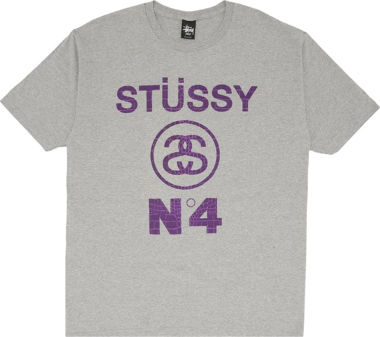 Stussy No.4 Croc Tee 'Grey/Purple'