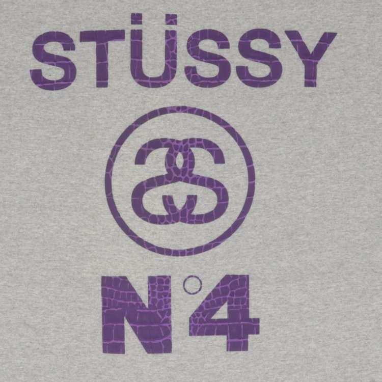 Stussy No4 Croc Tee GreyPurple