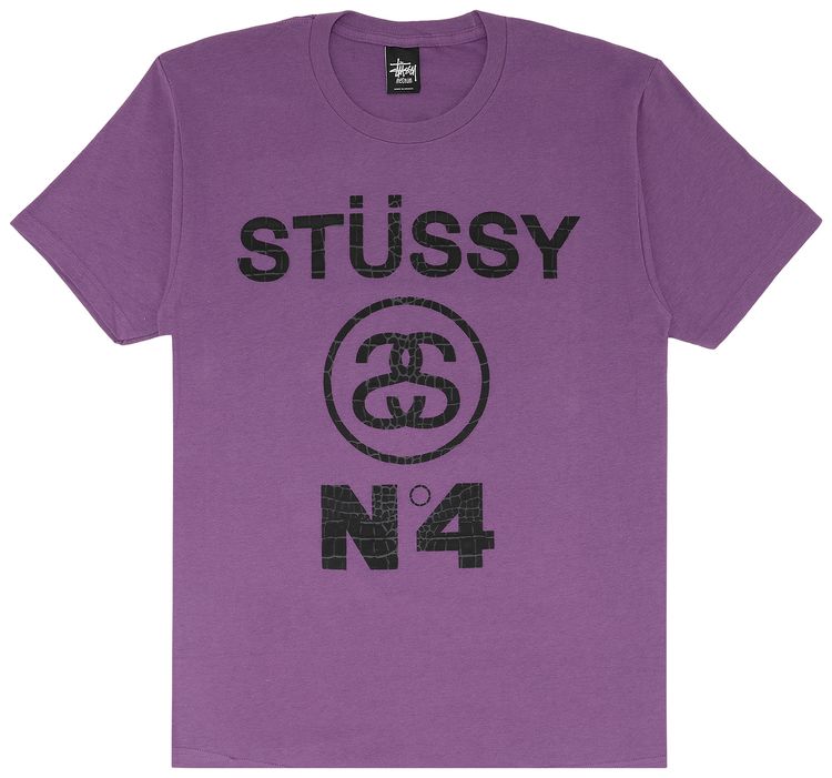 Stussy No4 Croc Tee PurpleBlack