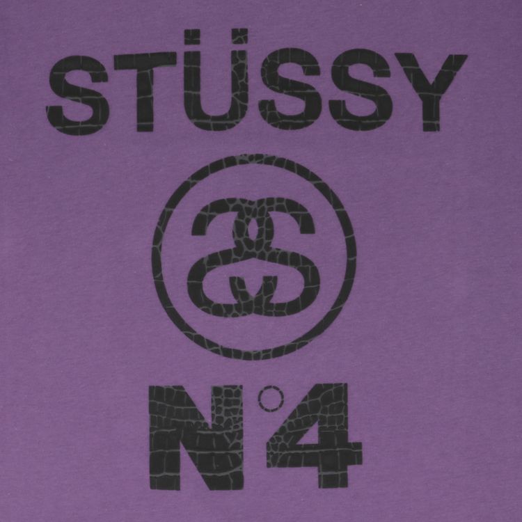Stussy No4 Croc Tee PurpleBlack