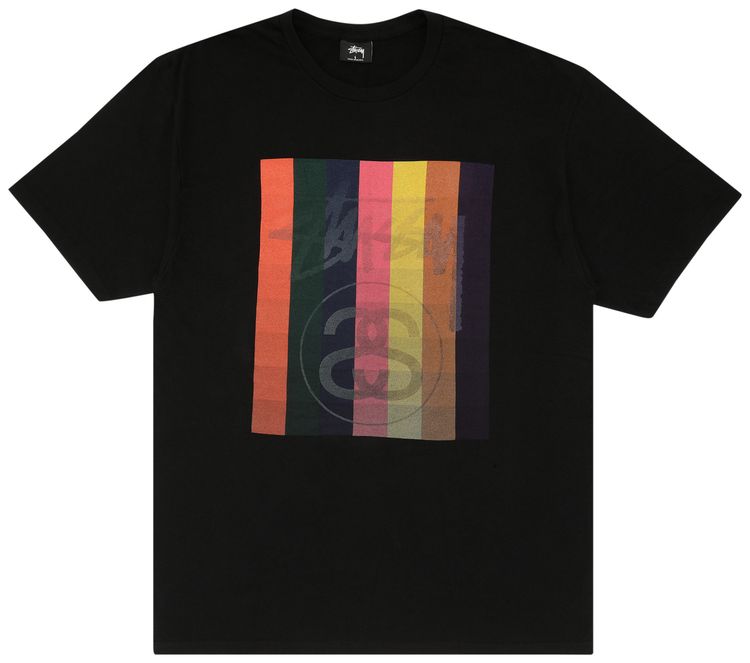 Stussy Colour Squares Tee 'Black'