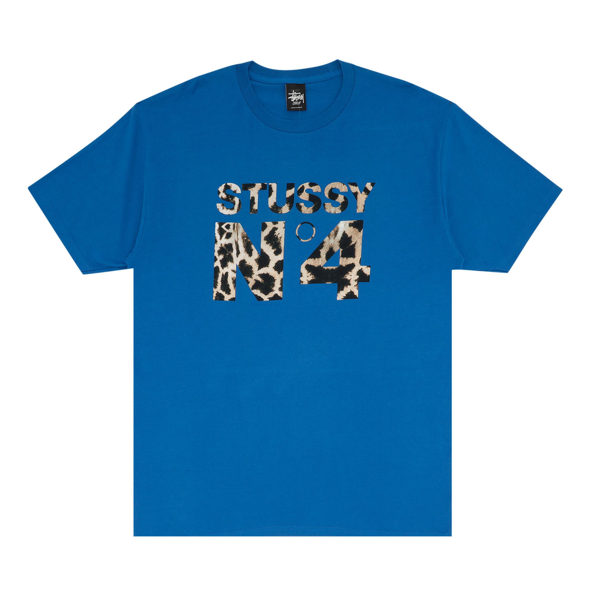 トリプルコラボ？モノグラムSTUSSY N°4 ネイビー Tシャツ Buy Stussy Giraffe No.4 Tee 'Blue' - 1903087 BLUE | GOAT