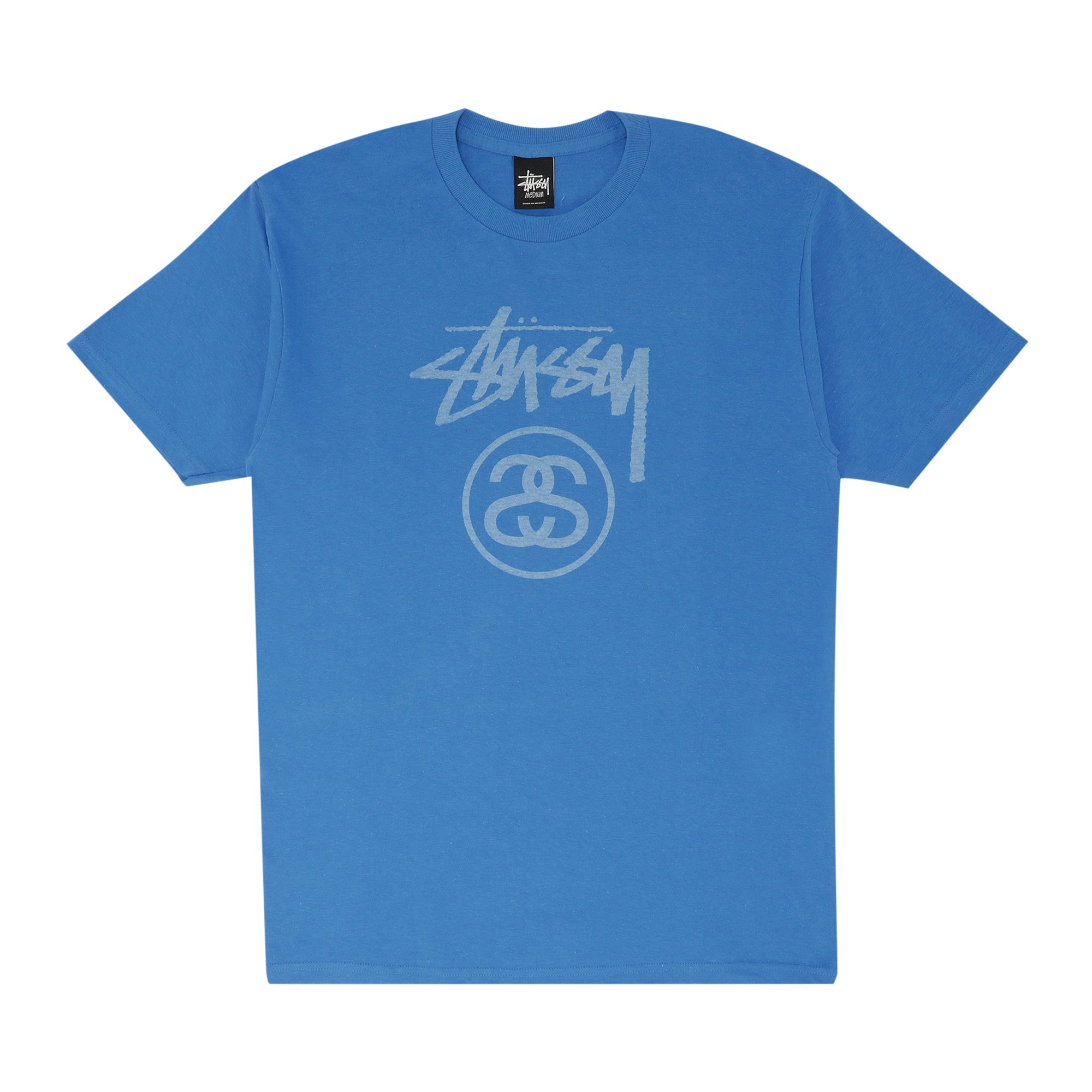 Stussy Stock Tone Logo Tee 'Tone Blue'