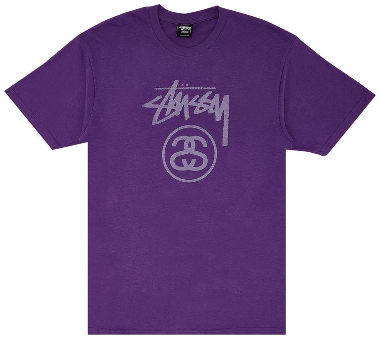 Stussy Stock Tone Logo Tee Purple