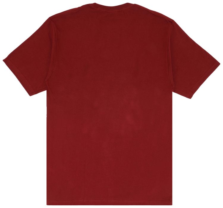 Stussy Stock Box Tee Dark Red