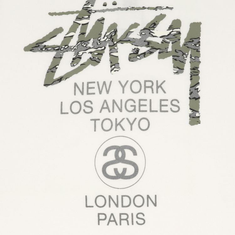 Stussy World Tour Camo Tee White