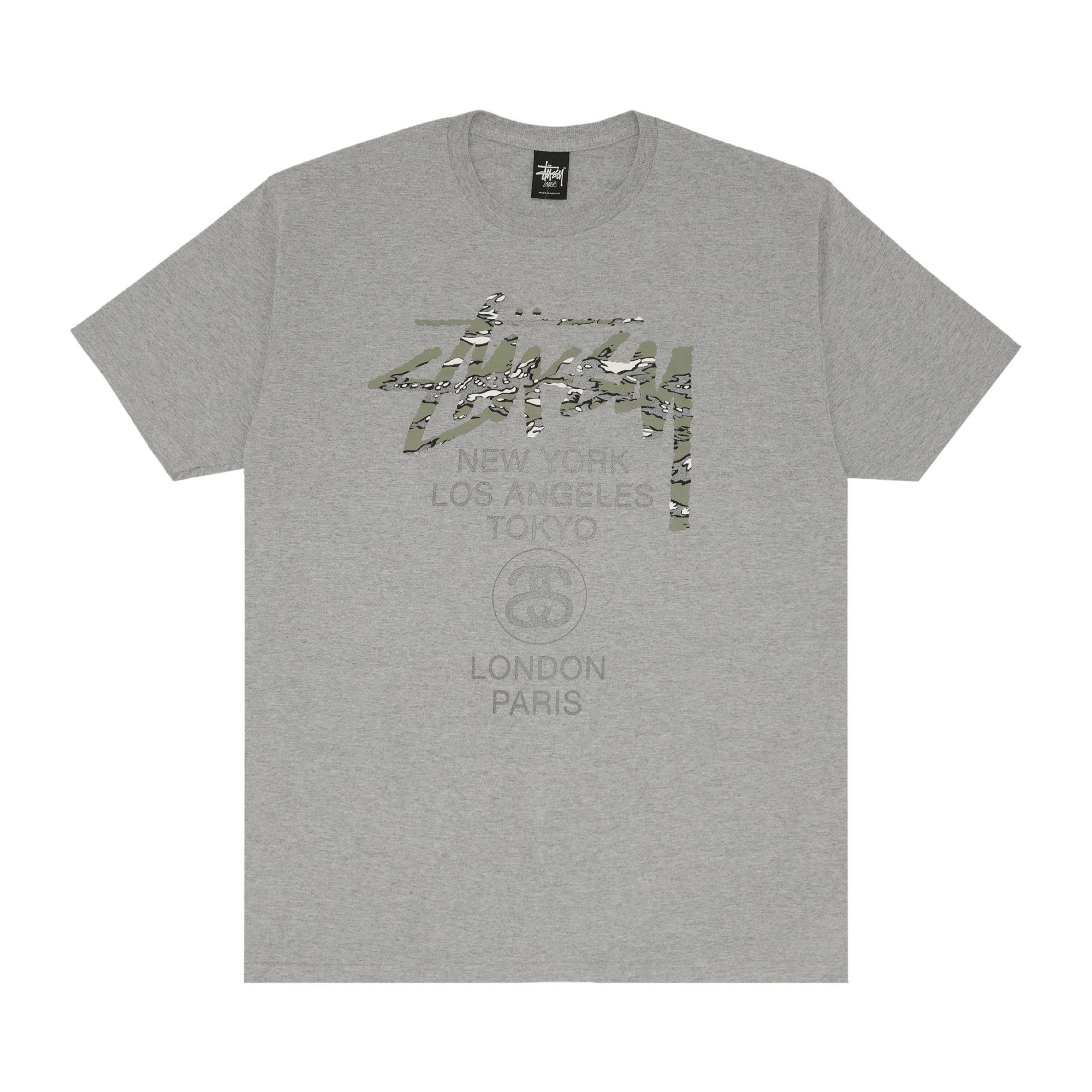 Buy Stussy World Tour Camo Tee 'Grey' - 1903389 GREY | GOAT