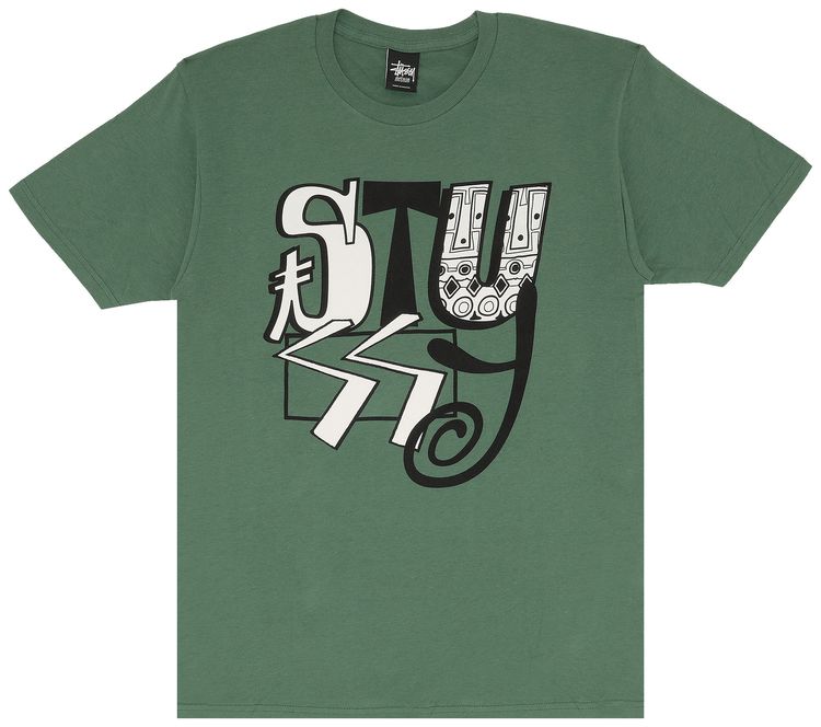 Stussy Mix Tee Green