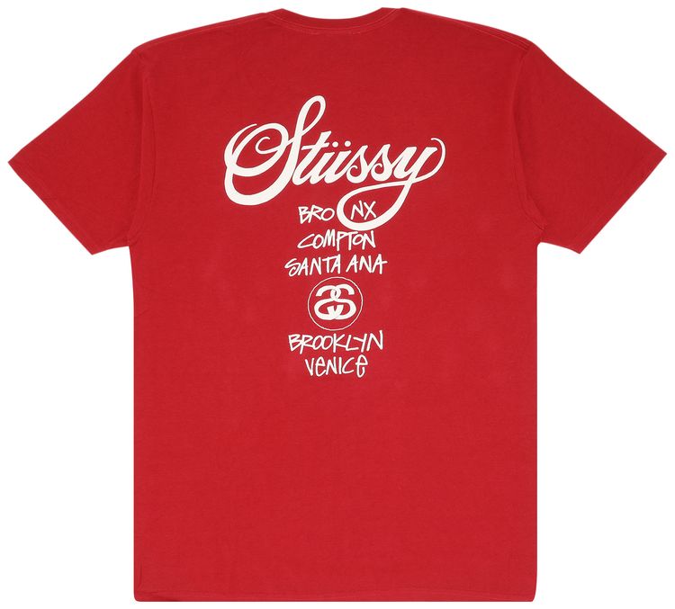 Stussy World Tour Tee Red