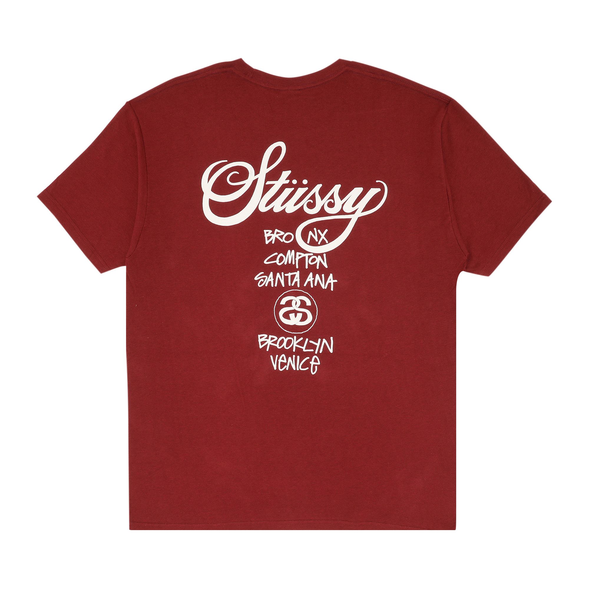 ★送料・関税込★STUSSY★World Tour T-Shirt Berry 2024★ Stussy World Tour T-shirt Berry Men's - SS24 - US