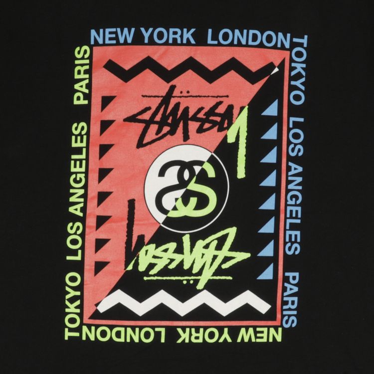 Stussy Zig Zag Frame Tee Black