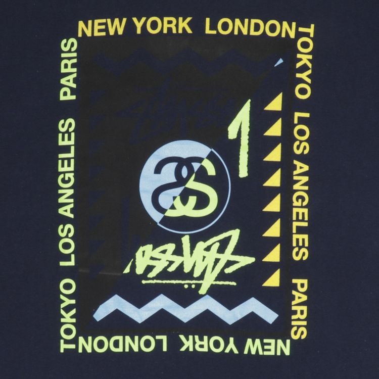 Stussy Gear Increase The Peace Monogram Circle Tee Blue