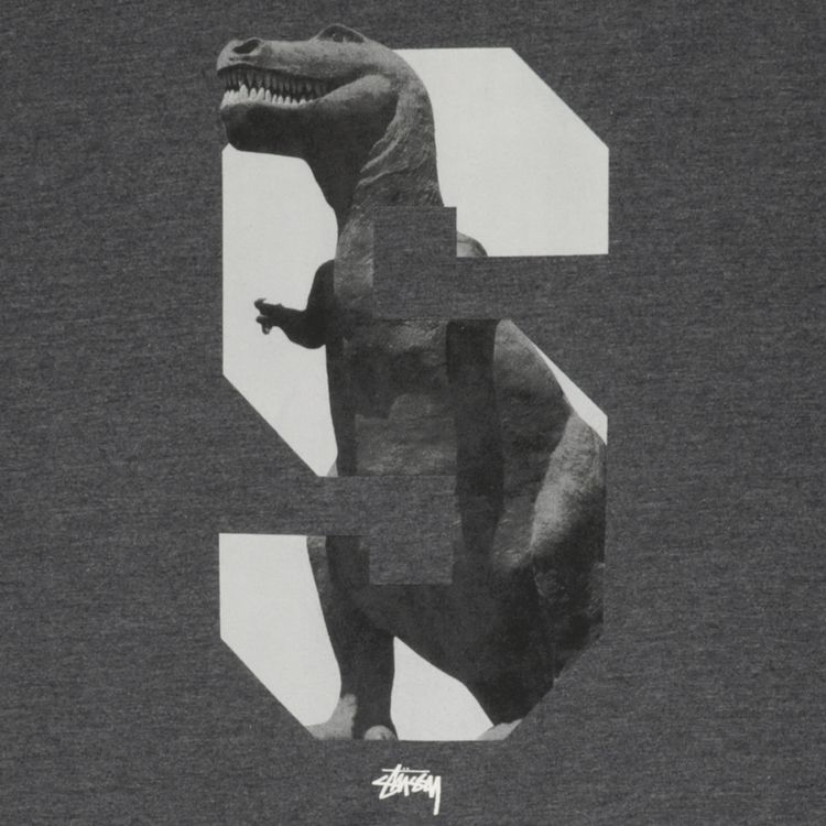 Stussy S Dino Tee Dark Grey