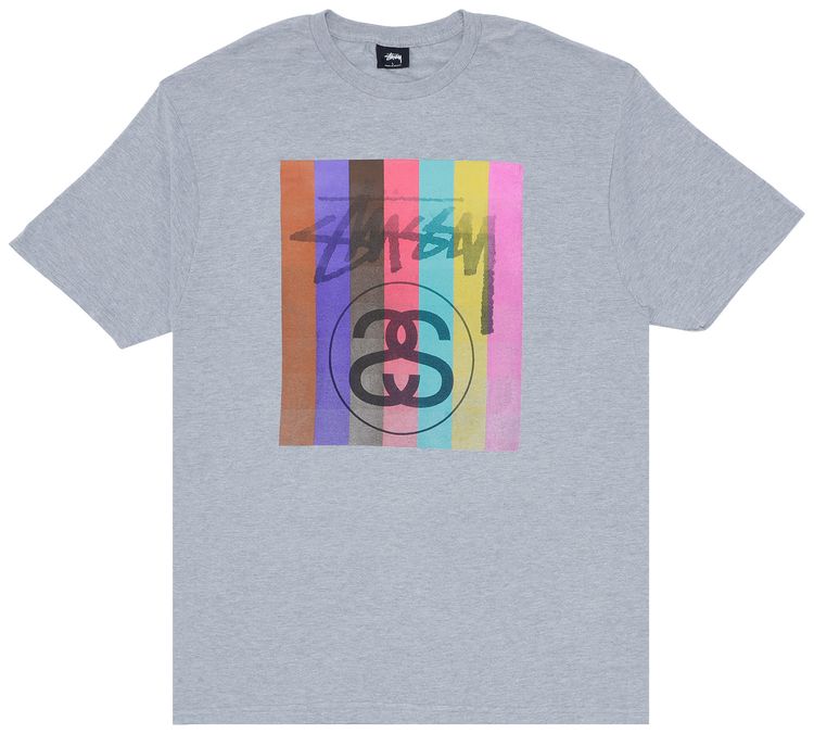 Stussy Colour Squares Tee Grey
