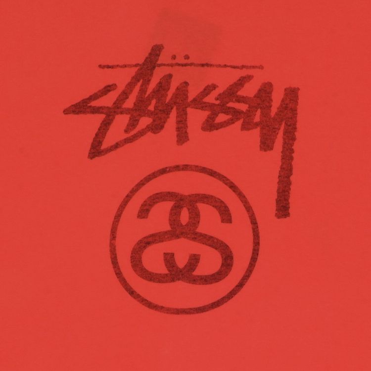 Stussy Stock Tone Logo Tee Red