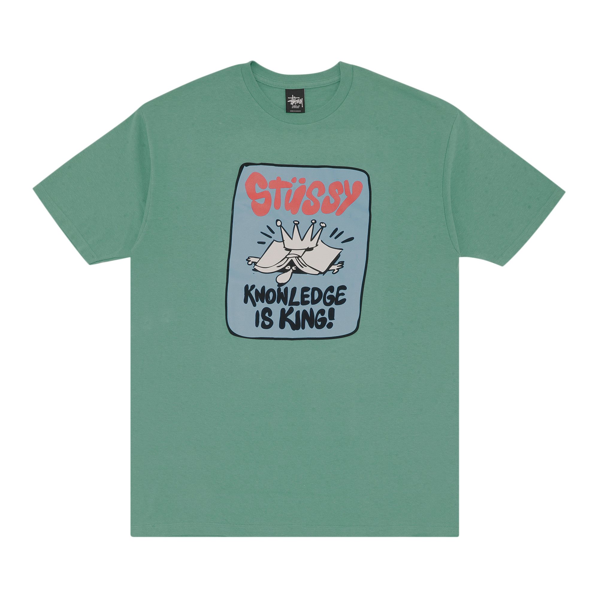 Buy Stussy Knowledge Is King Tee 'Light Green' - 0535