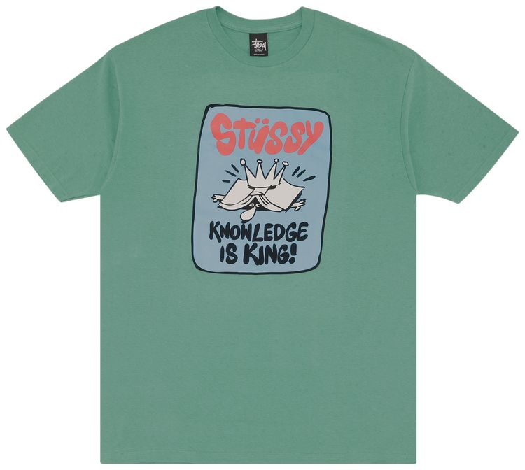 Stussy Knowledge Is King Tee Light Green