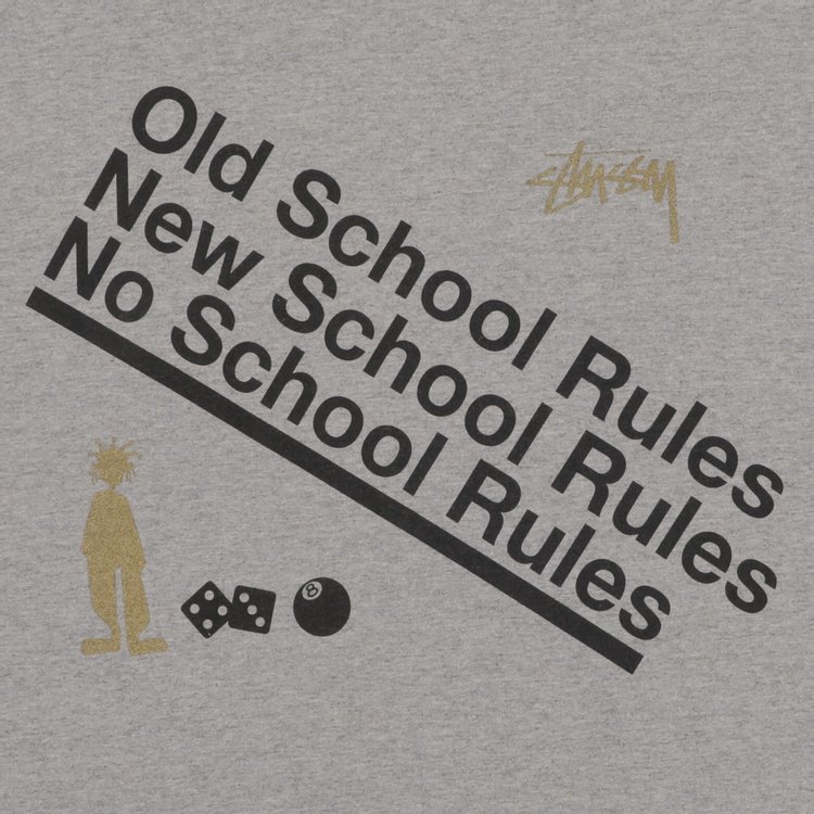 Stussy Rules Tee Grey