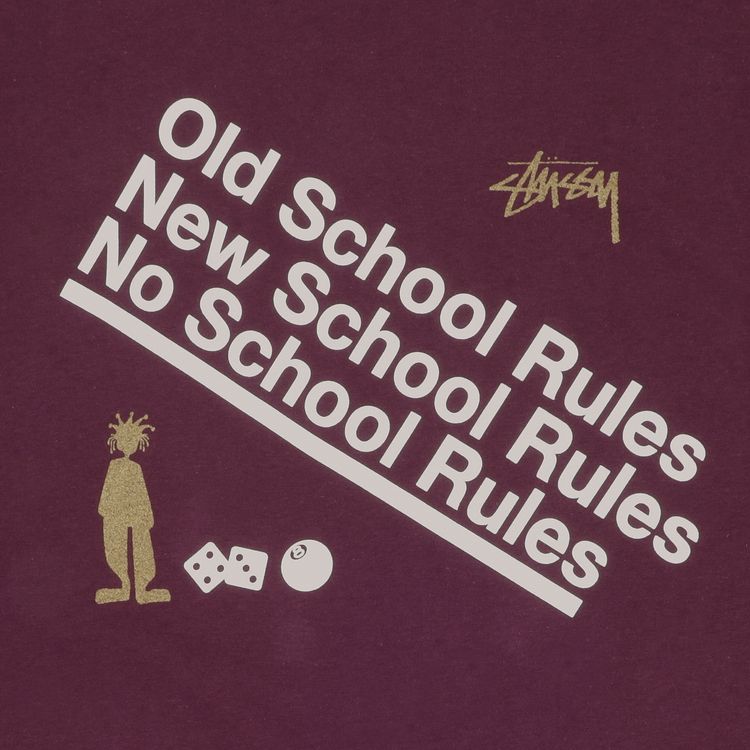 Stussy Rules Tee Burgundy