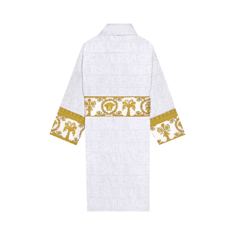 Versace I Heart Baroque Bath Robe White