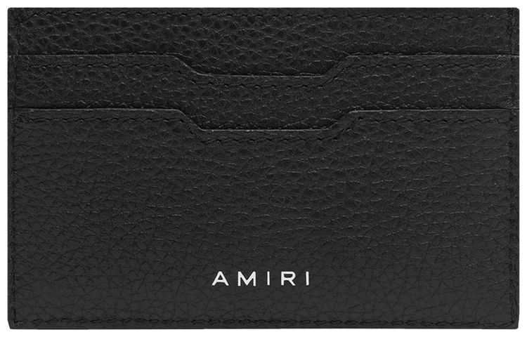 Amiri Iconic Embossed Leather Card Holder Black