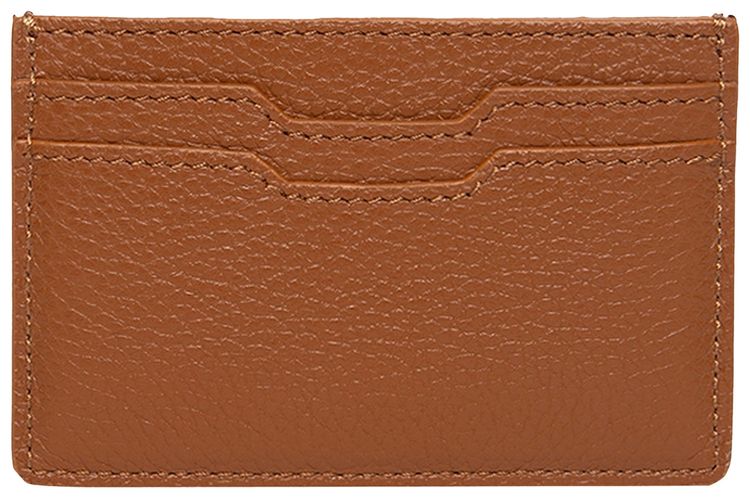 Amiri Iconic Embossed Leather Card Holder Brown