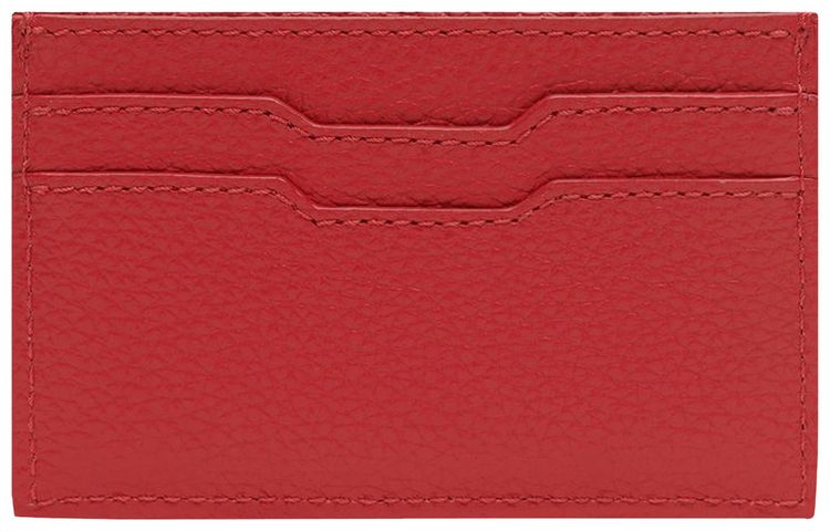 Amiri Iconic Embossed Leather Card Holder Red