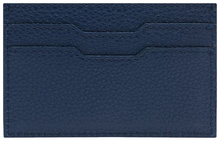 Amiri Iconic Embossed Leather Card Holder Navy