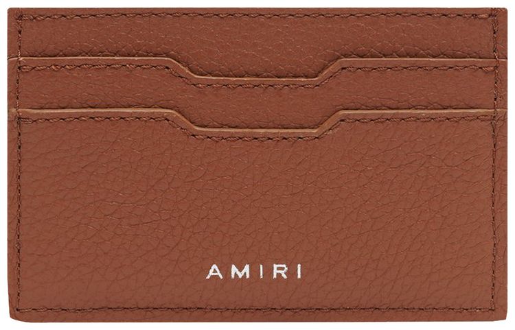 Amiri Leather Bandana Cardholder Brown