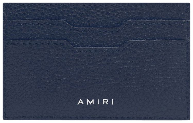 Amiri Leather Bandana Cardholder Navy