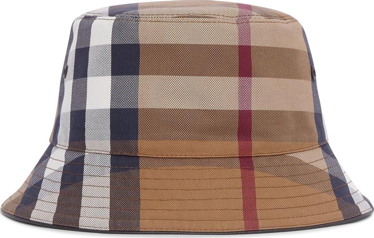 Burberry Check Cotton Canvas Bucket Hat 'Birch Brown'