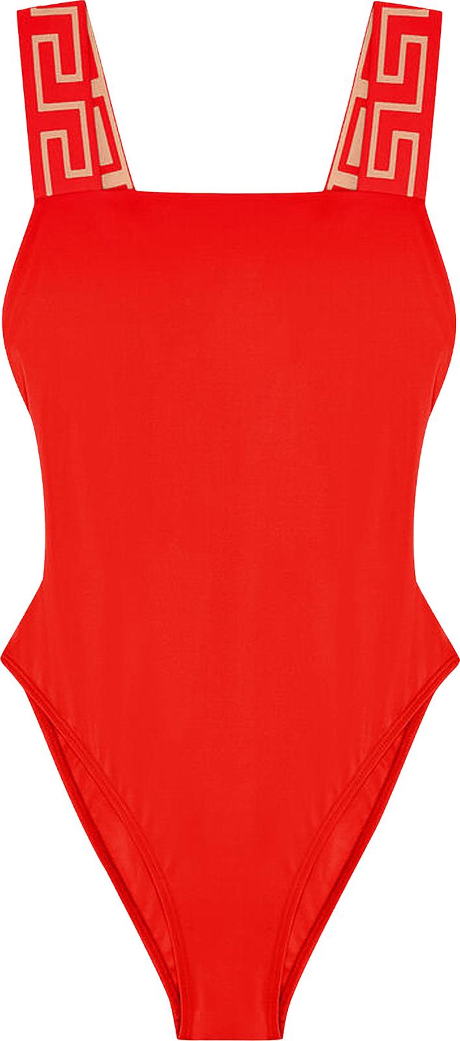 Buy Versace Greca Border One-Piece Swimsuit 'Red' - ABD01098 A232185