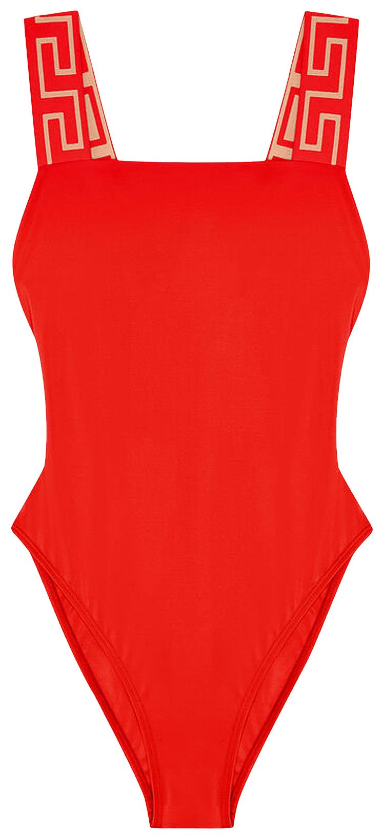 Achetez des Versace Greca Border One-Piece Swimsuit 'Red' - ABD01098 ...