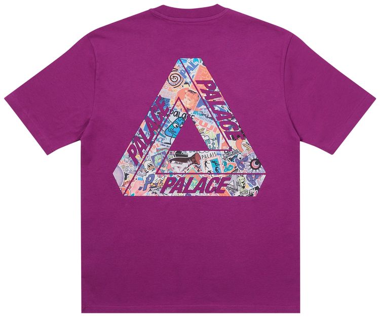 Palace Tri Sticker Pack T Shirt Plum