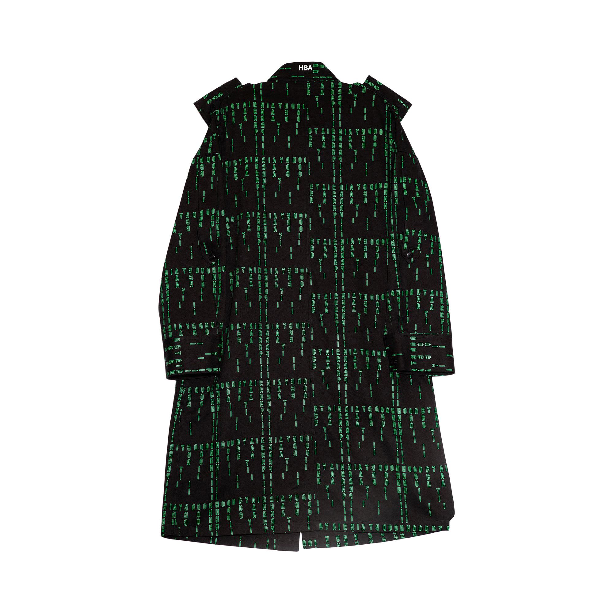 Buy Hood By Air Twill Trench Allover Print 'Black' - HBA 157A 01