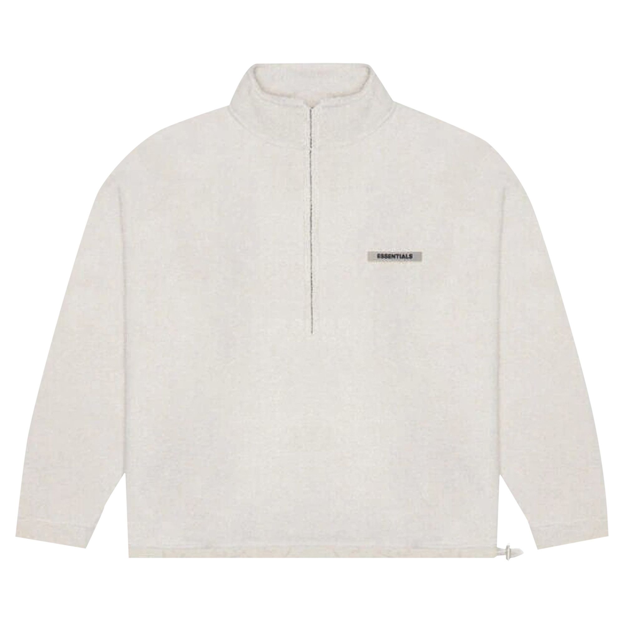 Achetez des Fear of God Essentials Polar Fleece Half Zip Pullover Oatmeal 0192 25050 0201 242 GOAT FR