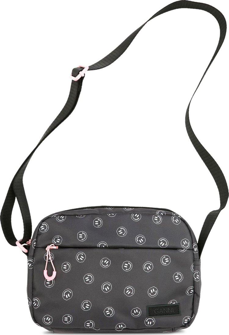 GANNI Recycled Happy Face Bag 'Black'