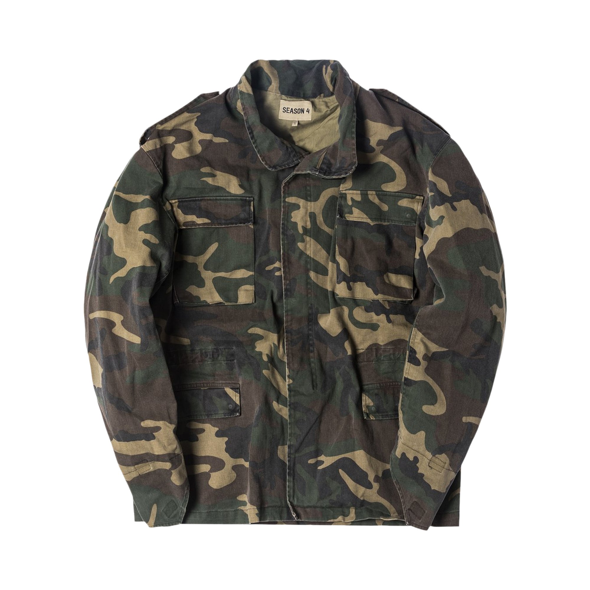 Yeezy Season 4 Camo Print Coat Oversized 'Camo' | GOAT