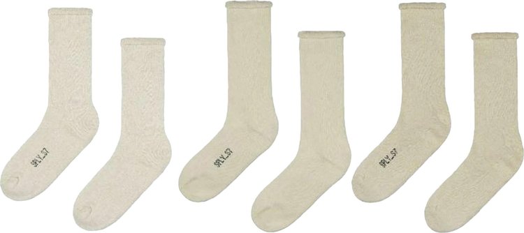 Yeezy Bouclette Socks (3 Pack) 'One'