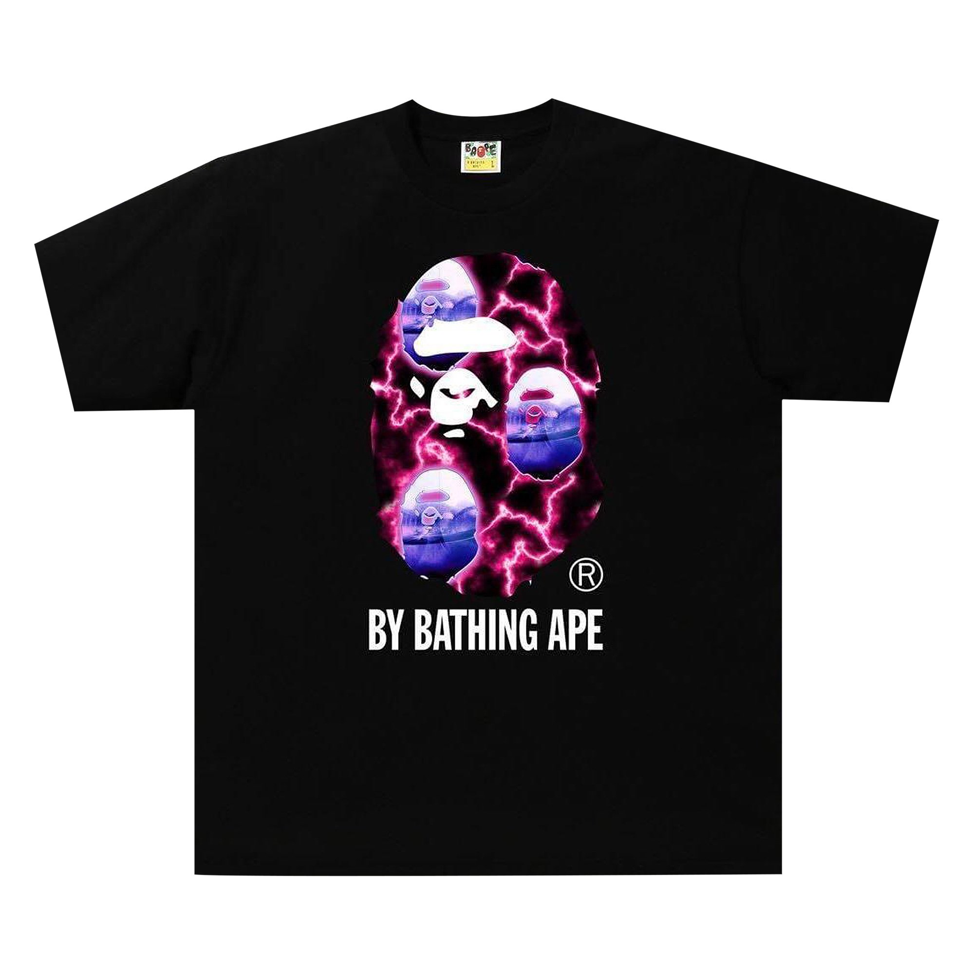 Buy BAPE Lightning By Bathing Relaxed Fit Tee 'Black' - 1G80 110