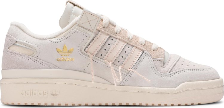 adidas Forum 84 Low Trainers Off White Peach Green - Unisex Sports
