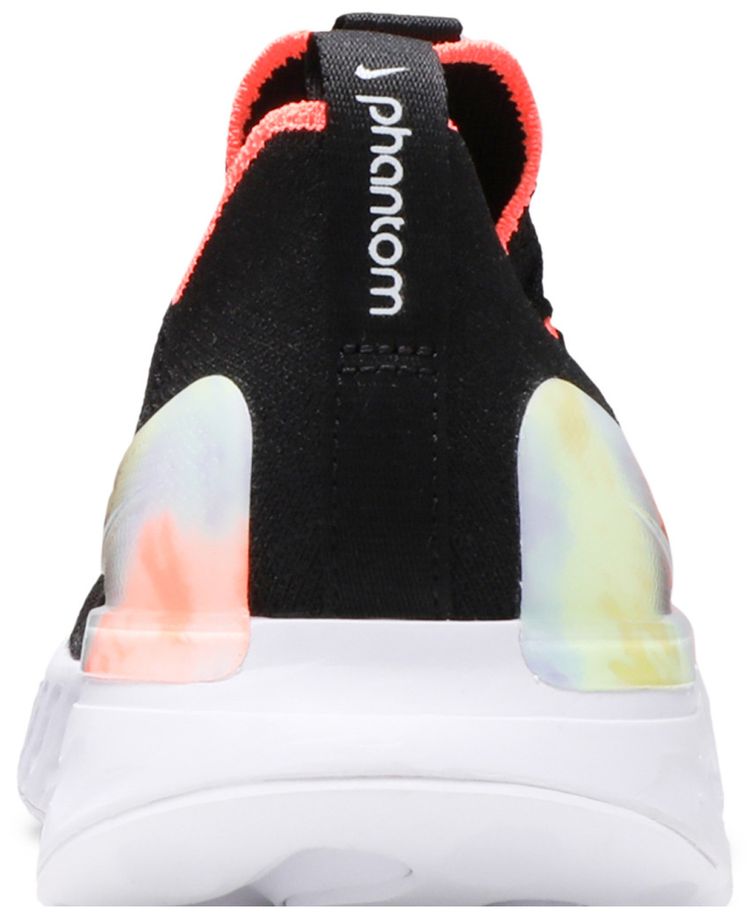 Nike Wmns React Phantom Run Flyknit 2 Black Bright Mango