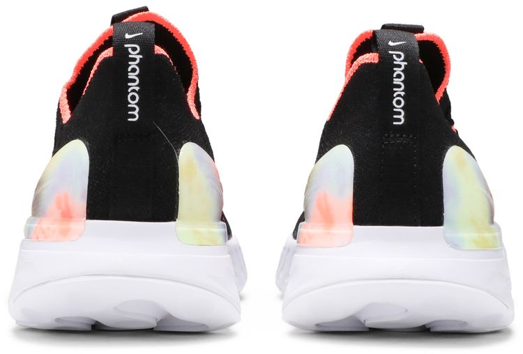 Nike Wmns React Phantom Run Flyknit 2 Black Bright Mango