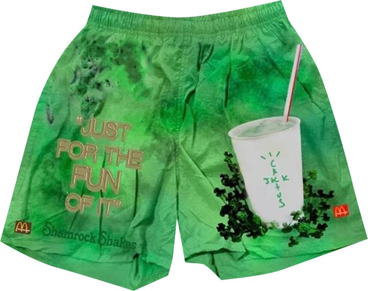 Cactus Jack by Travis Scott x McDonald's Shamrock Shake Shorts 'Green'
